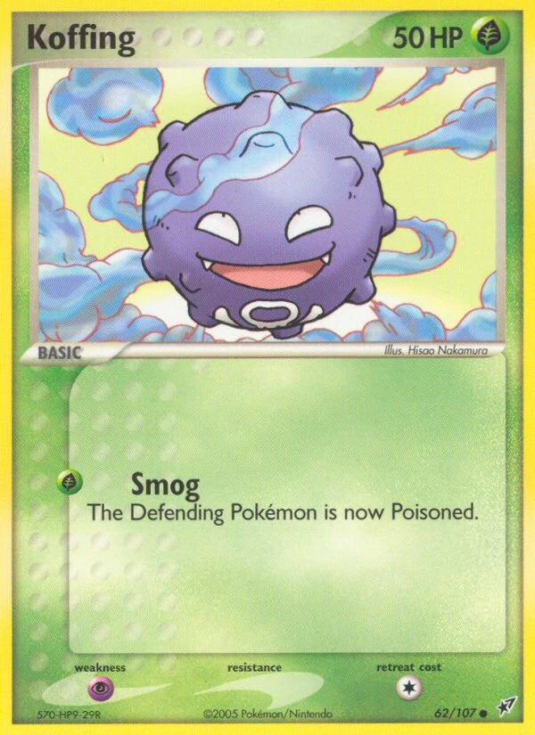 Koffing 62/107, Deoxys Pokémon card