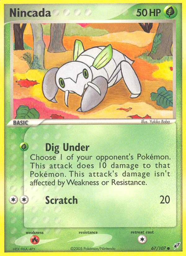 Nincada 67/107, Deoxys Pokémon card