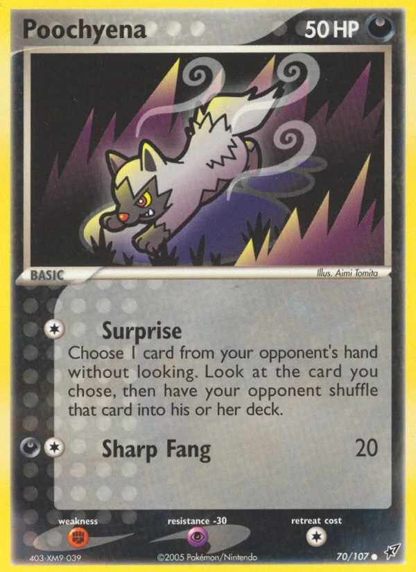 Poochyena 70/107, Deoxys Pokémon card