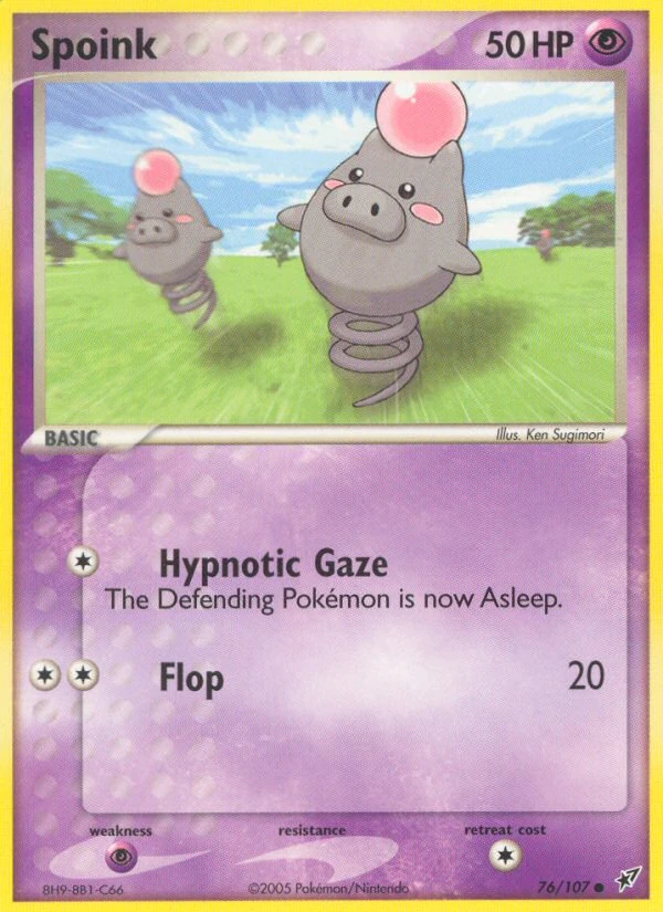 Spoink 76/107, Deoxys Pokémon card