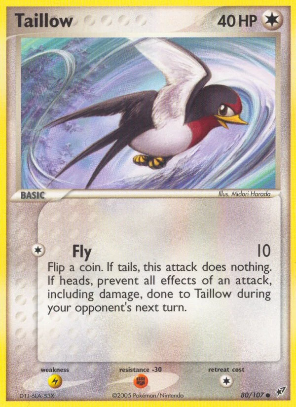 Taillow 80/107, Deoxys Pokémon card