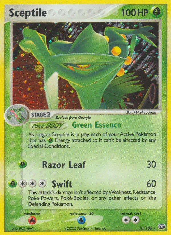 Sceptile 10/106, Emerald Pokémon card