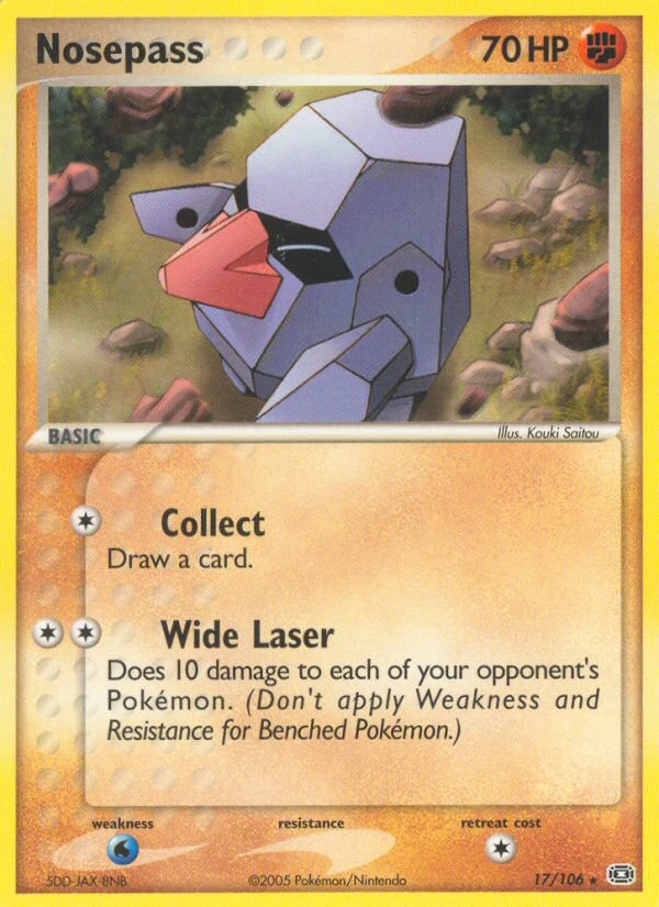 Nosepass 17/106, Emerald Pokémon card