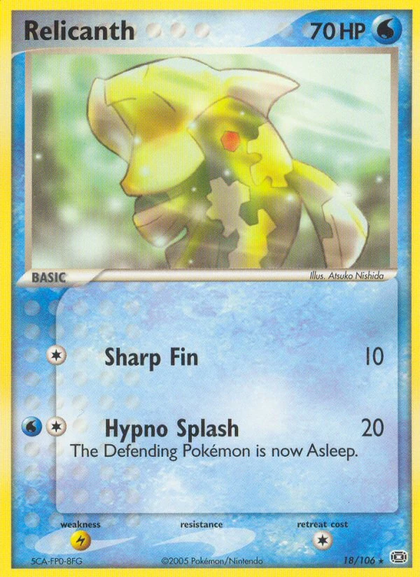 Relicanth 18/106, Emerald Pokémon card