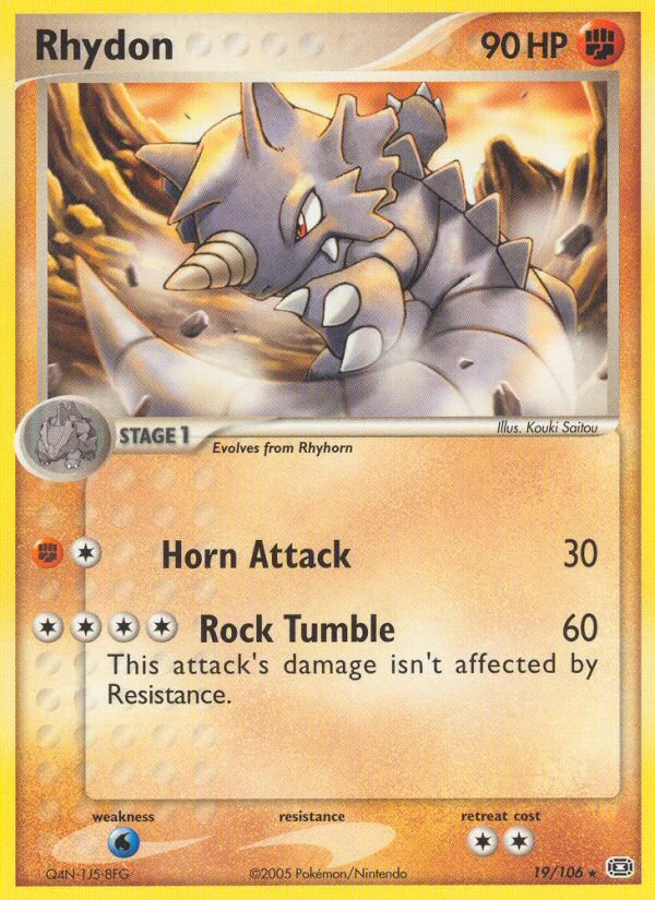 Rhydon 19/106, Emerald Pokémon card