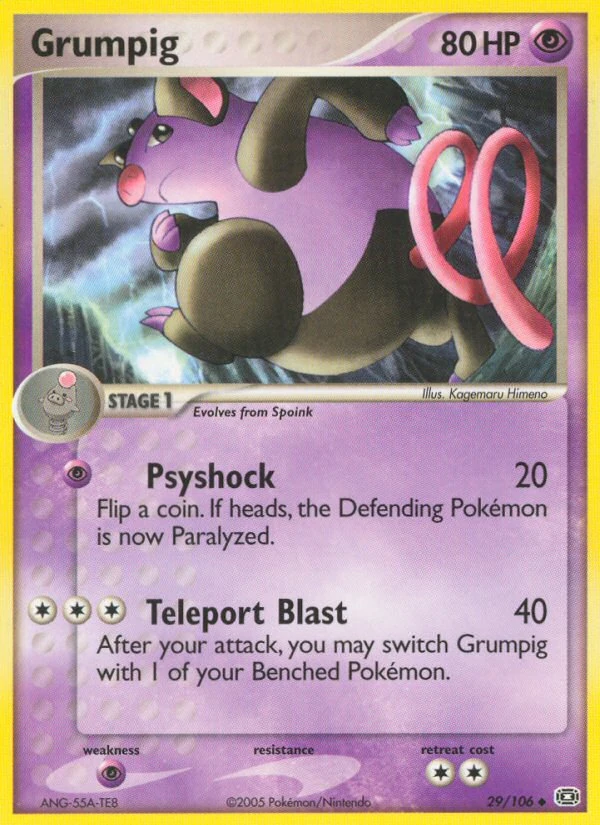 Grumpig 29/106, Emerald Pokémon card