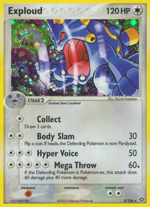 Exploud 3/106, Emerald Pokémon card