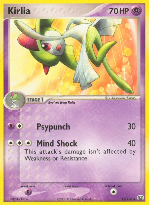 Kirlia 33/106, Emerald Pokémon card
