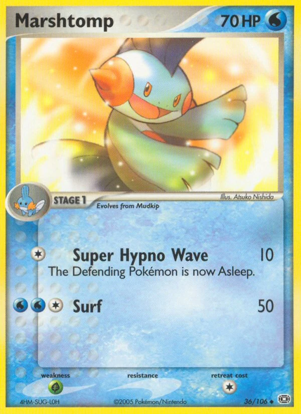 Marshtomp 36/106, Emerald Pokémon card