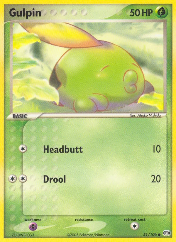 Gulpin 51/106, Emerald Pokémon card