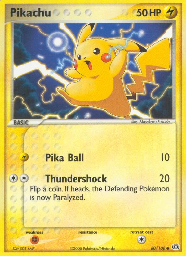 Pikachu 60/106, Emerald Pokémon card