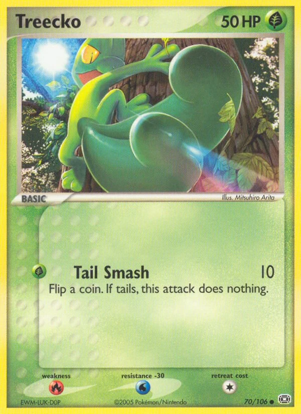 Treecko 70/106, Emerald Pokémon card