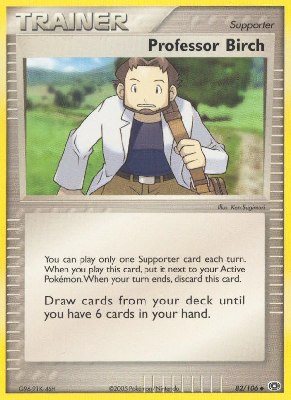 Professor Birch 82/106, Emerald Pokémon card