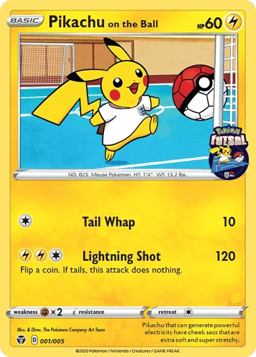 Pikachu on the Ball 1/5 from Pokémon Futsal Collection