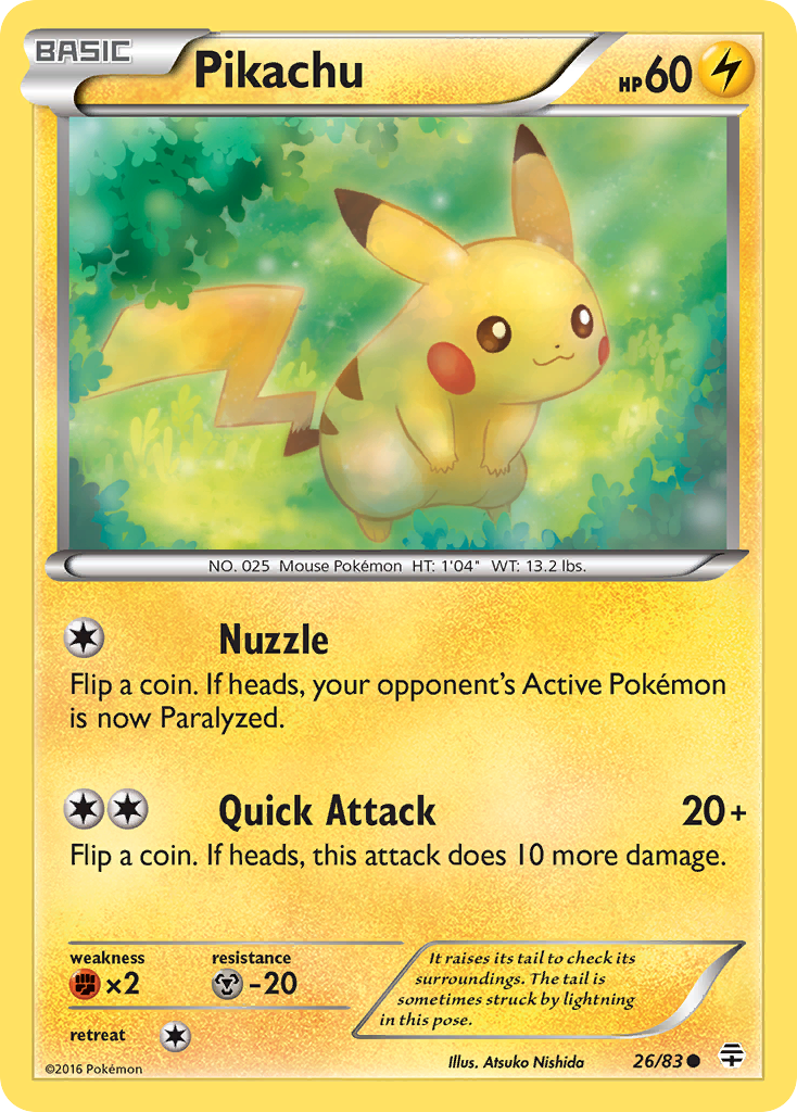 Pikachu 26/83, Generations Pokémon card