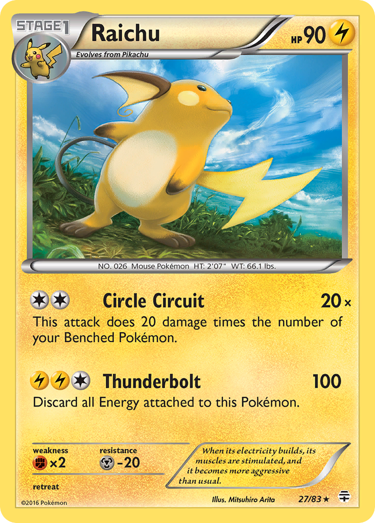 Raichu 27/83, Generations Pokémon card