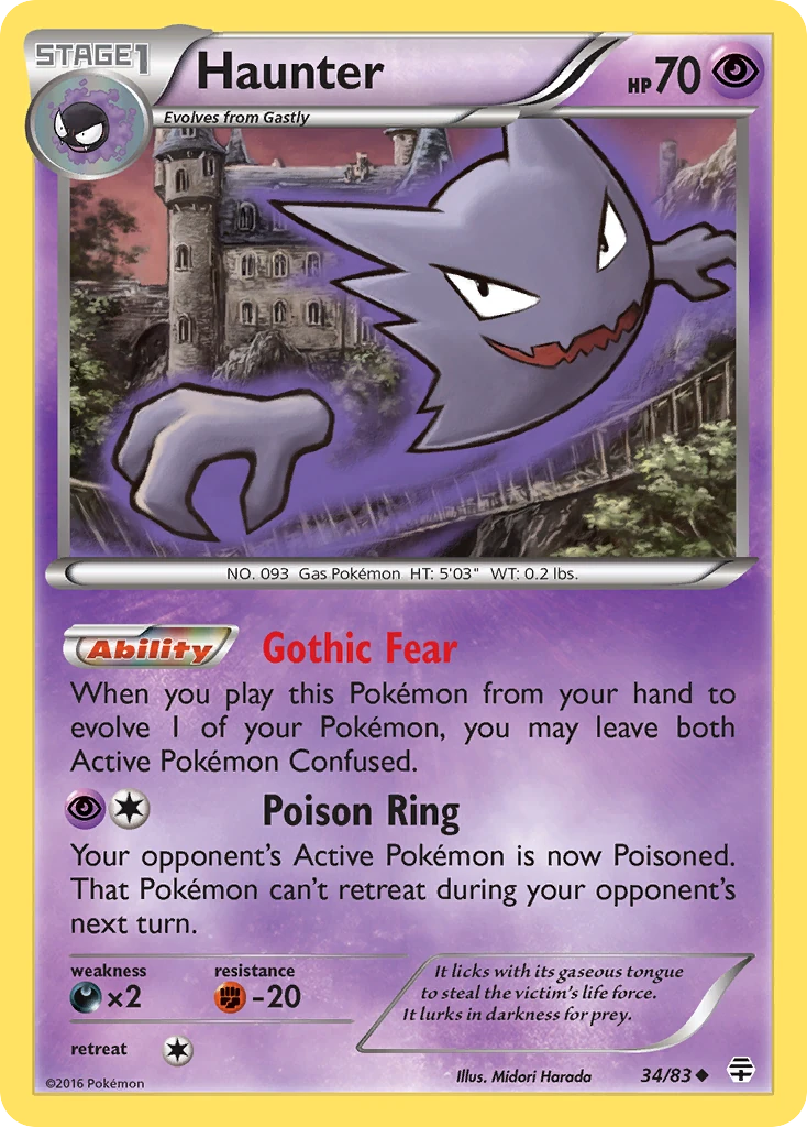 Haunter 34/83, Generations Pokémon card