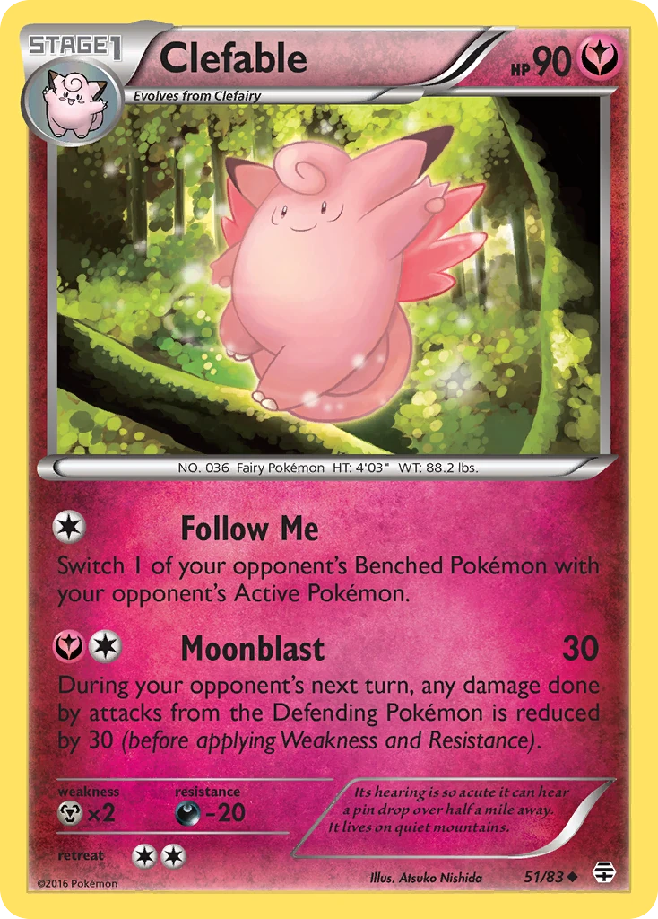 Clefable 51/83, Generations Pokémon card