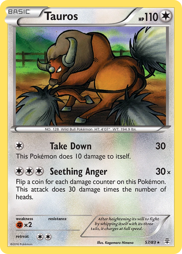 Tauros 57/83, Generations Pokémon card