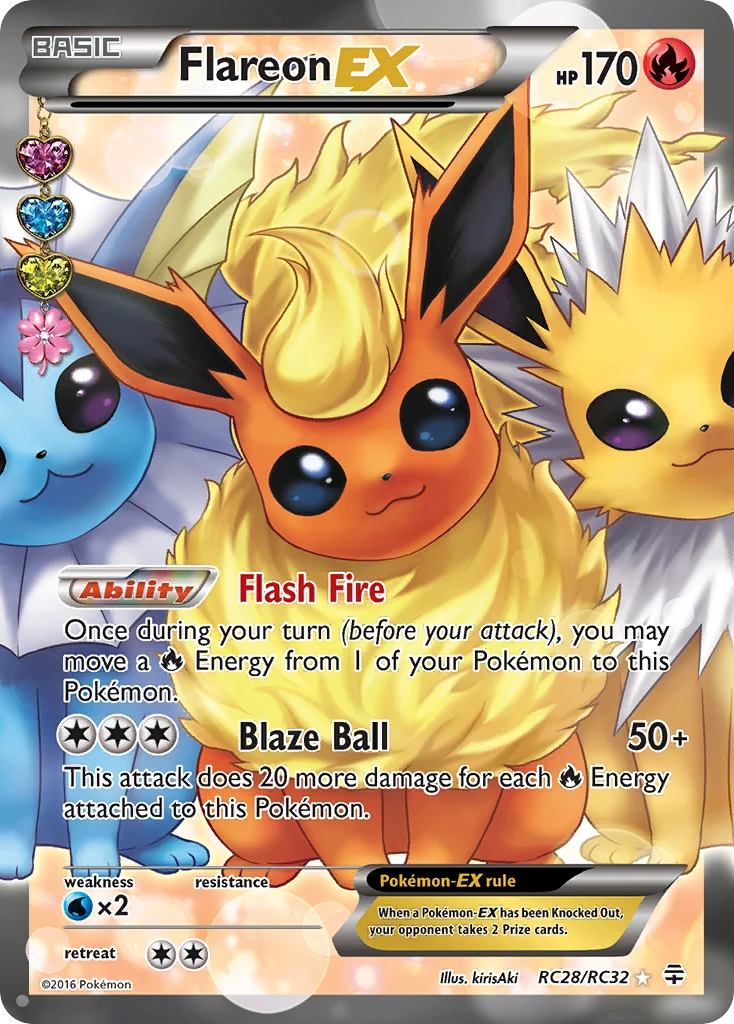 Flareon-EX RC28, Generations Pokémon card