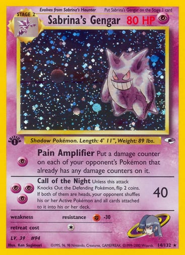 Sabrina's Gengar 14/132 from Gym Heroes