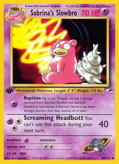 1st Edition Sabrina's Slowbro 60/132, Gym Heroes