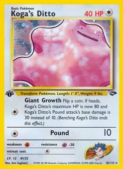 1st Edition Koga's Ditto 10/132, Gym Challenge
