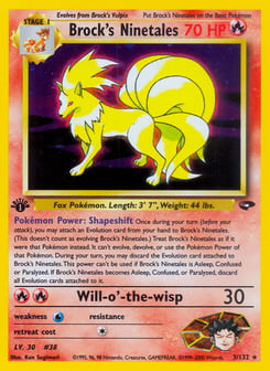1st Edition Brock's Ninetales 3/132, Gym Challenge