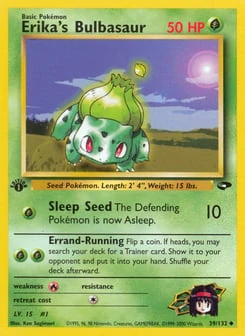 1st Edition Erika's Bulbasaur 39/132, Gym Challenge