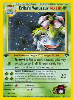 1st Edition Erika's Venusaur 4/132, Gym Challenge