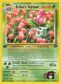 1st Edition Erika's Ivysaur 41/132, Gym Challenge