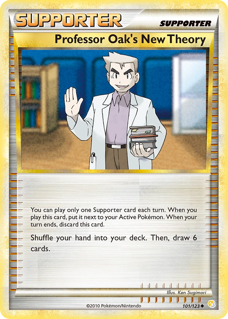 Professor Oak's New Theory 101/123, HeartGold & SoulSilver Pokémon card