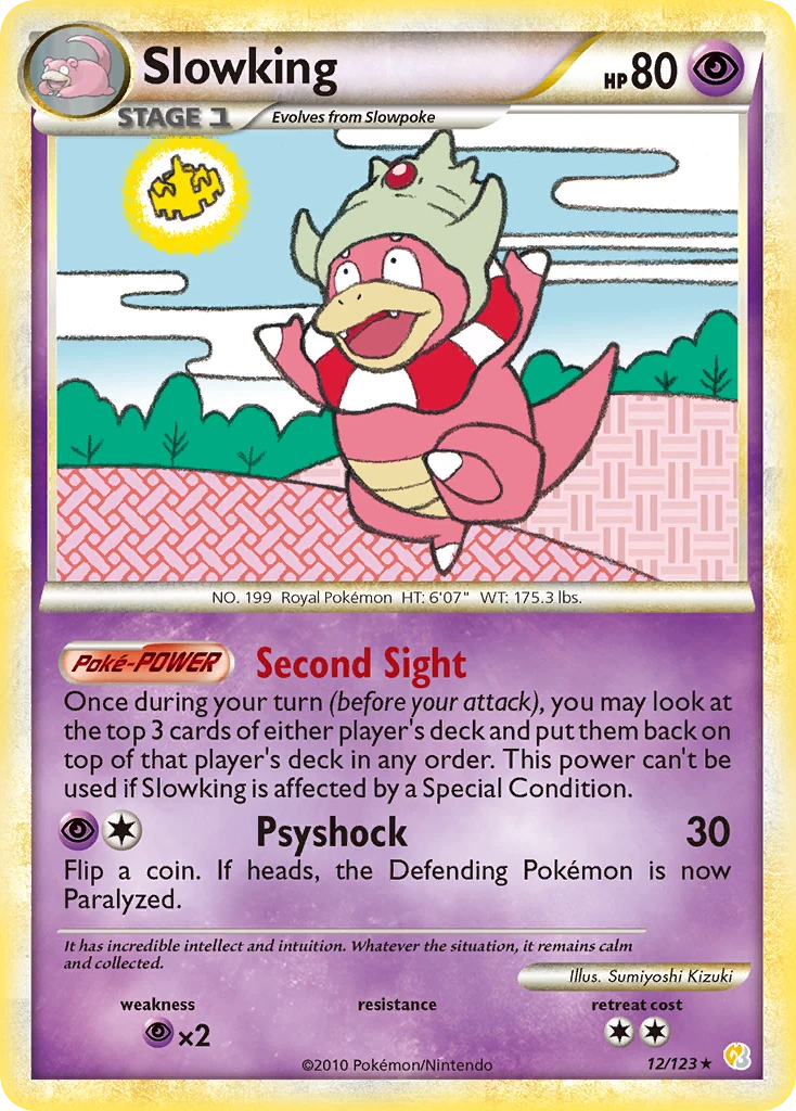 Slowking 12/123, HeartGold & SoulSilver Pokémon card