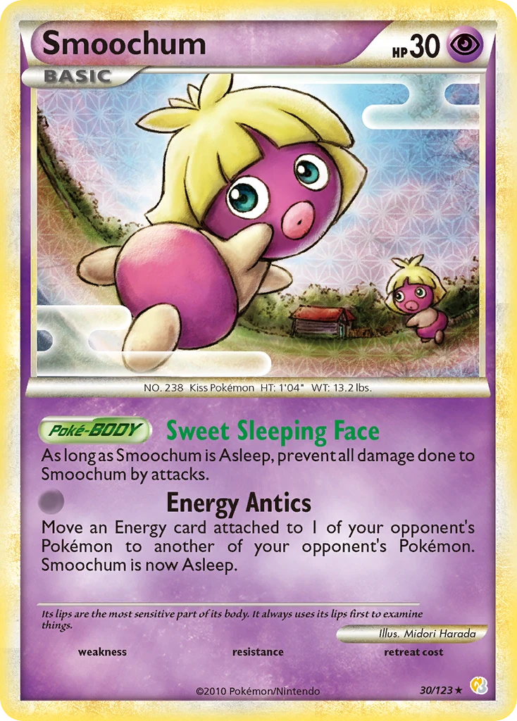 Smoochum 30/123, HeartGold & SoulSilver Pokémon card