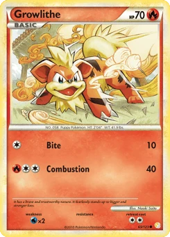 Growlithe 65/123, HeartGold & SoulSilver