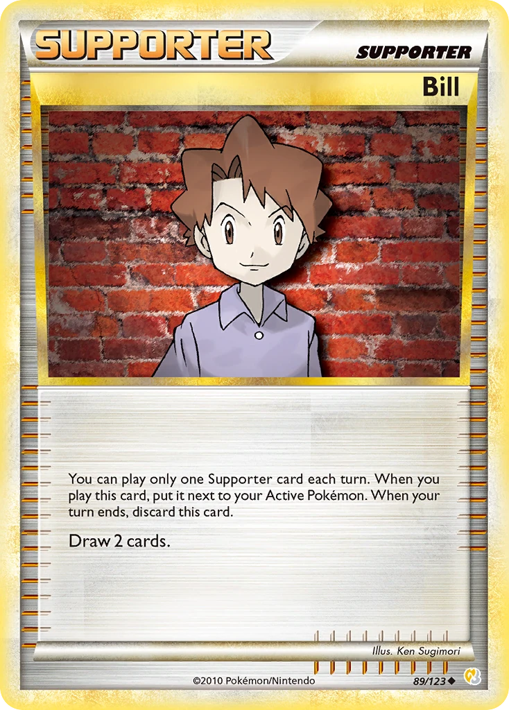 Bill 89/123, HeartGold & SoulSilver Pokémon card