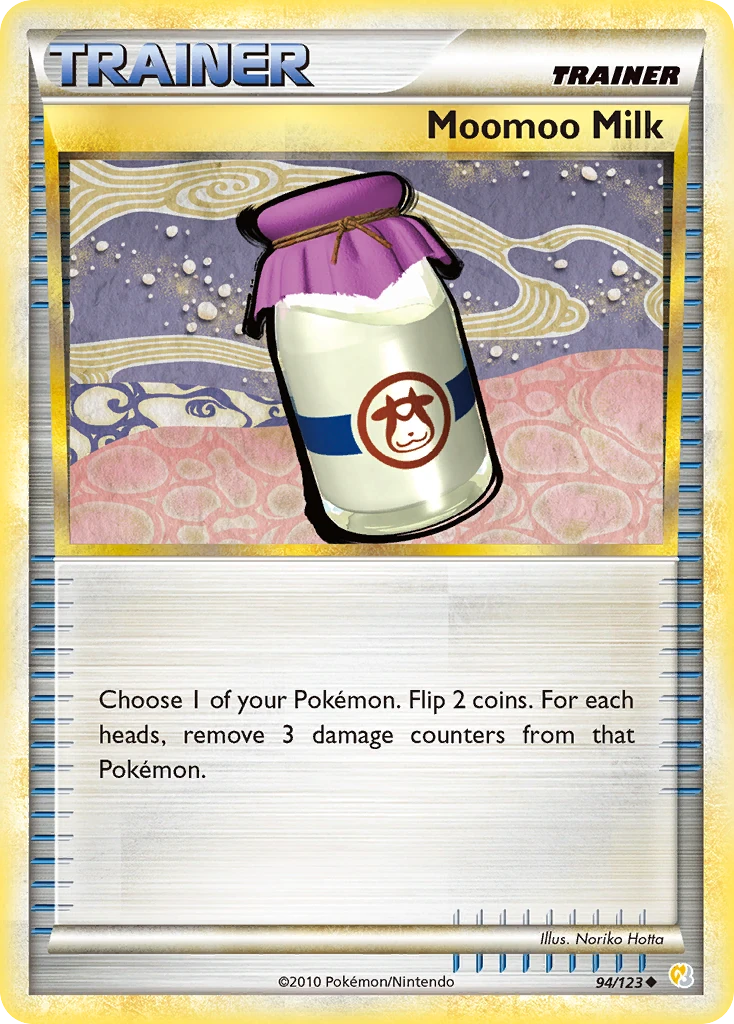 Moomoo Milk 94/123, HeartGold & SoulSilver Pokémon card