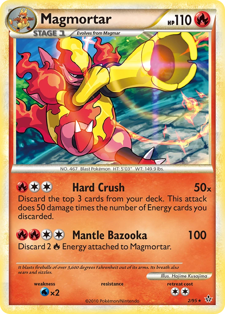 Magmortar 2/95, HS—Unleashed Pokémon card