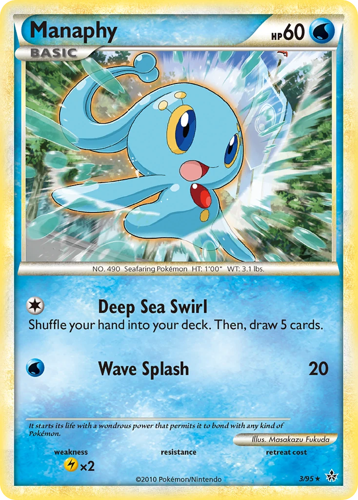 Manaphy 3/95, HS—Unleashed Pokémon card