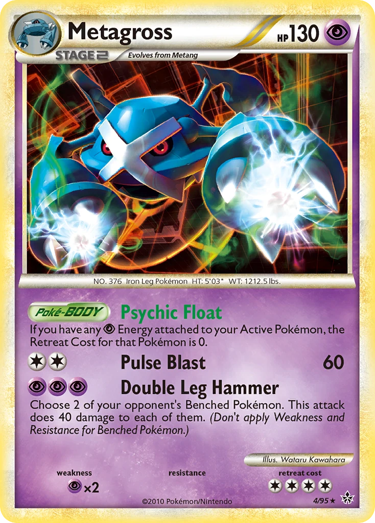 Metagross 4/95, HS—Unleashed Pokémon card