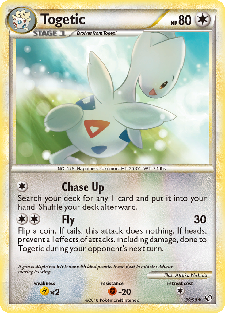 Togetic 39/90, HS—Undaunted Pokémon card