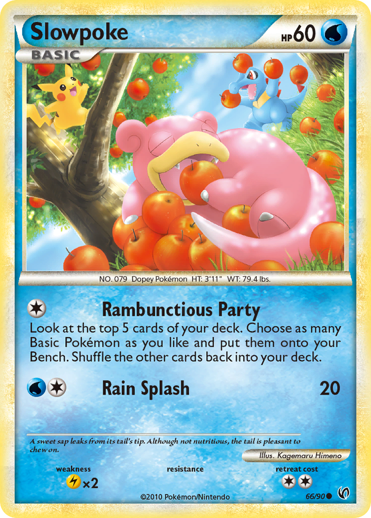 Slowpoke 66/90, HS—Undaunted Pokémon card