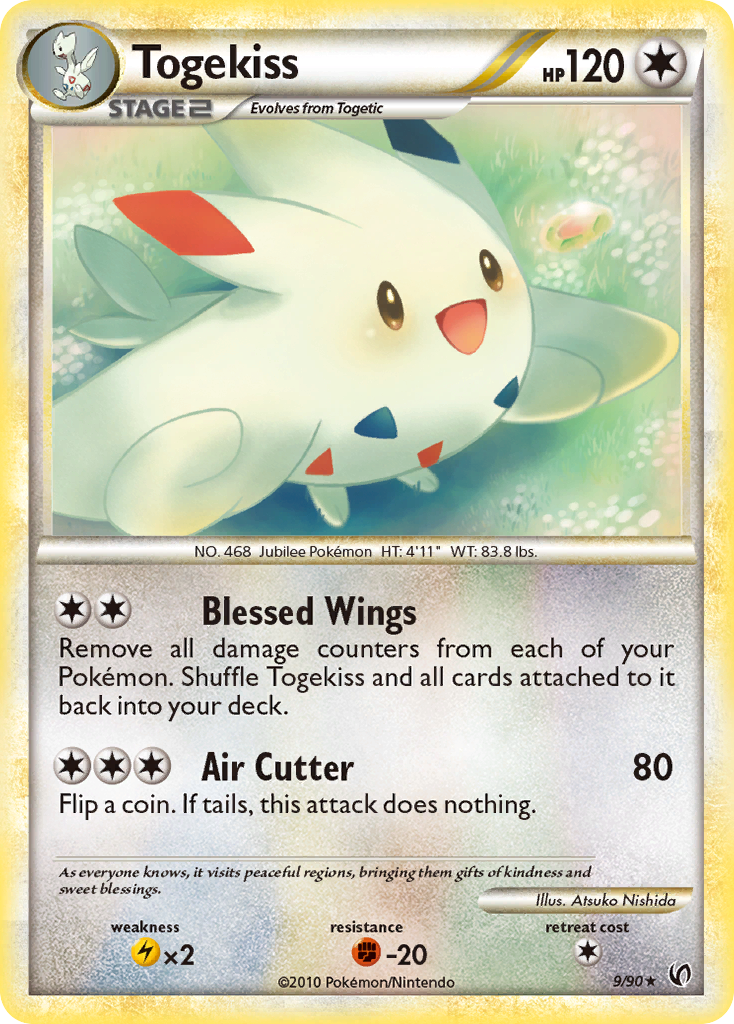 Togekiss 9/90, HS—Undaunted Pokémon card