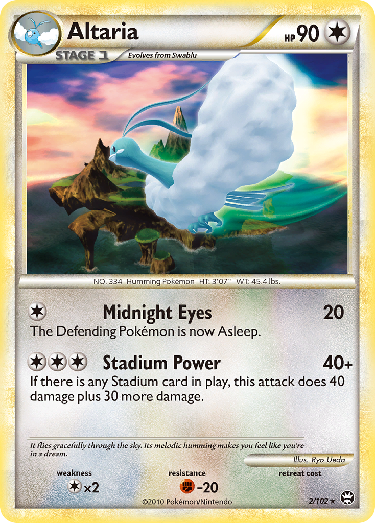 Altaria 2/102, HS—Triumphant Pokémon card