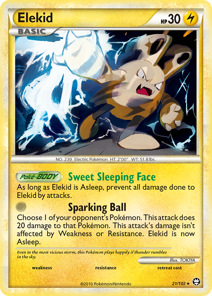 Elekid 21/102, HS—Triumphant Pokémon card