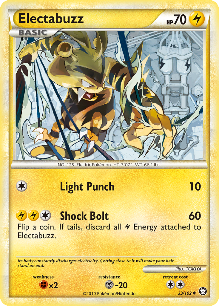 Electabuzz 33/102, HS—Triumphant Pokémon card
