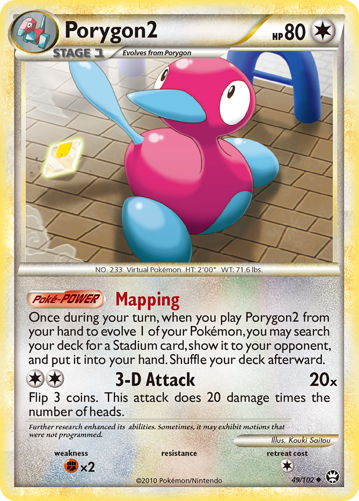 Porygon2 49/102, HS—Triumphant Pokémon card