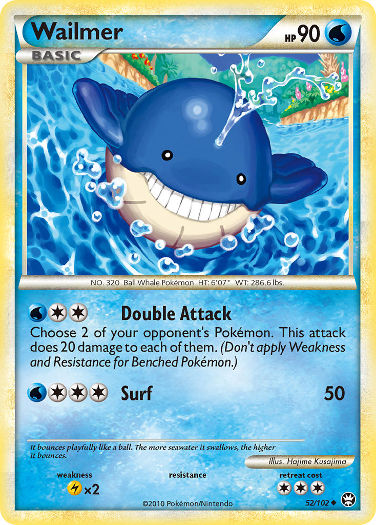Wailmer 52/102, HS—Triumphant Pokémon card