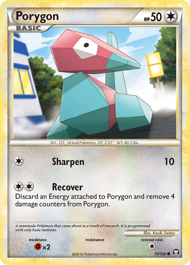 Porygon 73/102, HS—Triumphant Pokémon card