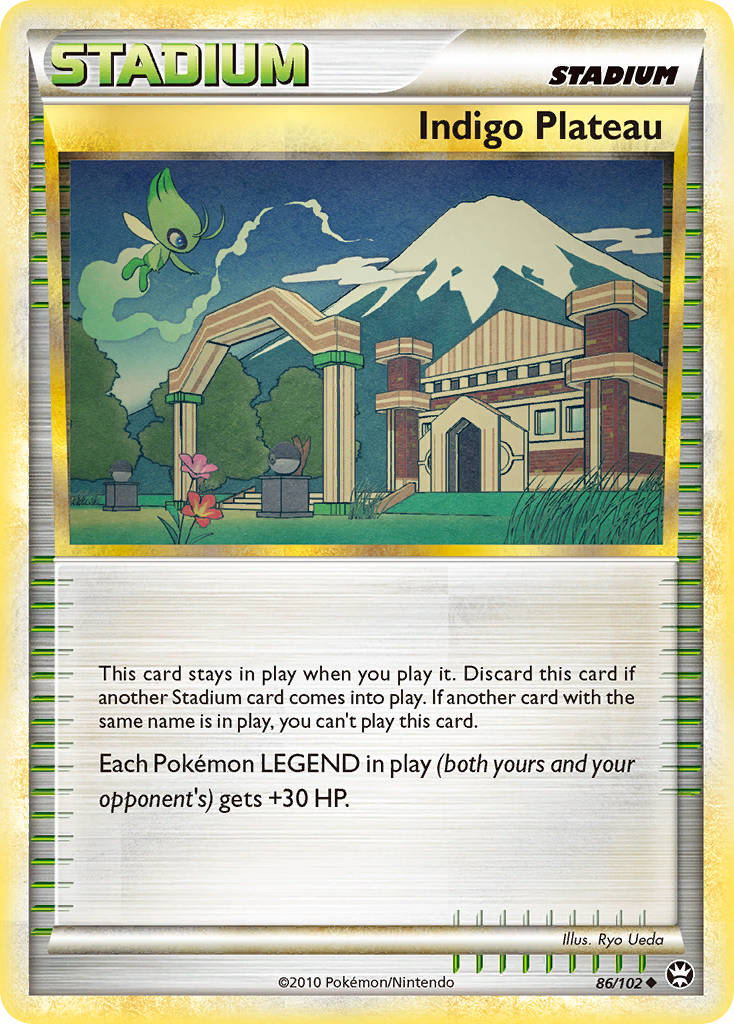 Indigo Plateau 86/102, HS—Triumphant Pokémon card